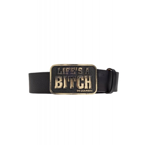 Curea DSQUARED2, BLACK Leather belt