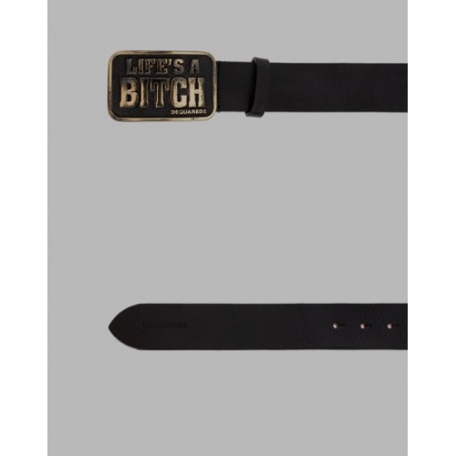Curea DSQUARED2, BLACK Leather belt