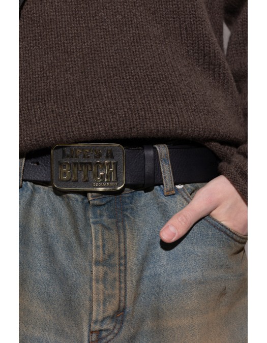 Curea DSQUARED2, BLACK Leather belt - BEM0713015024022124