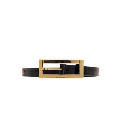 Curea DSQUARED2, Gold Logo, Negru Curea DSQUARED2, Gold Logo, Negru