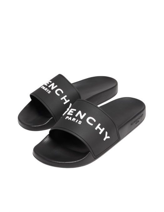 PAPUCI GIVENCHY, White Logo Print, Black - BH301TH1DB001 PAPUCI GIVENCHY, White Logo Print, Black - BH301TH1DB001