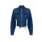 Jacheta ELISABETTA FRANCHI, Denim jacket with crossover laces