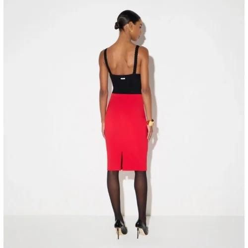 Top ELISABETTA FRANCHI, Bodysuit in knit and lace fabric