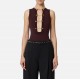 Top ELISABETTA FRANCHI, Knit top with jewel cufflinks, Merlot - BK77S57E3EA4 Top ELISABETTA FRANCHI, Knit top with jewel cufflinks, Merlot - BK77S57E3EA4