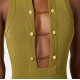 Top ELISABETTA FRANCHI, Knit top with jewel cufflinks, Verde - BK77S57E3EA9 Top ELISABETTA FRANCHI, Knit top with jewel cufflinks, Verde - BK77S57E3EA9
