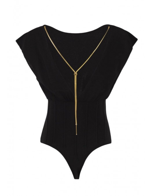 Top ELISABETTA FRANCHI, Crewneck Knit Bodysuit - BK78T62E2110