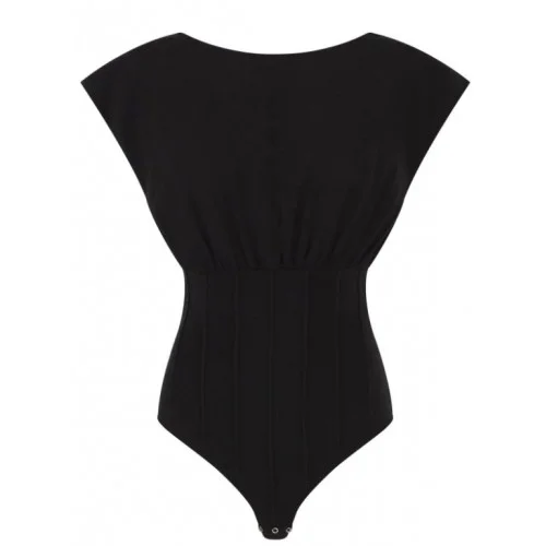 Top ELISABETTA FRANCHI, Crewneck Knit Bodysuit