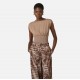 Top ELISABETTA FRANCHI, Crewneck Knit Bodysuit, Beige - BK78T62E2229