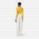 Bluza ELISABETTA FRANCHI, Micro-braided knit bodysuit, Galben - BK82B61E2EV4