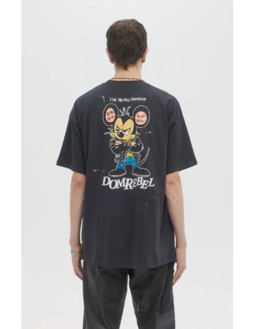 Tricou DOMREBEL , BLABLA - T-SHIRT OLD BLACK - BLABLATSHIRTOLDBLACK