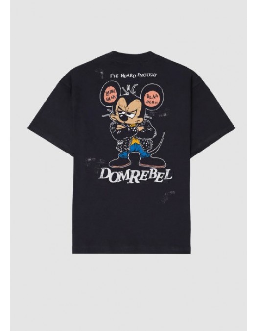 Tricou DOMREBEL , BLABLA - T-SHIRT OLD BLACK - BLABLATSHIRTOLDBLACK
