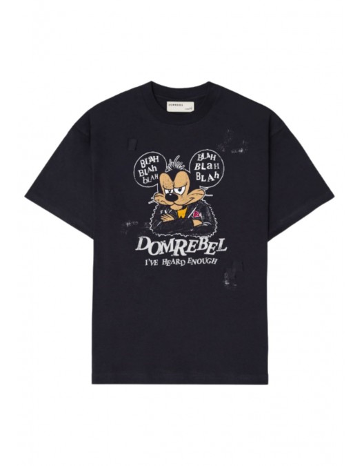 Tricou DOMREBEL , BLABLA - T-SHIRT OLD BLACK - BLABLATSHIRTOLDBLACK