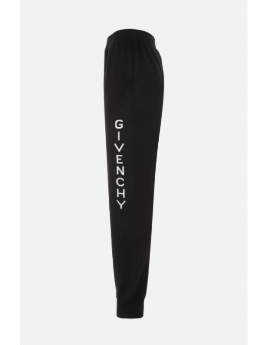 Pantaloni GIVENCHY, Logo Brand, Black Knit - BM51AB4YER001
