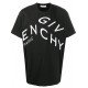 Tricou GIVENCHY, Logo asimetric Print, negru, OVERSIZED - BM70YD2004
