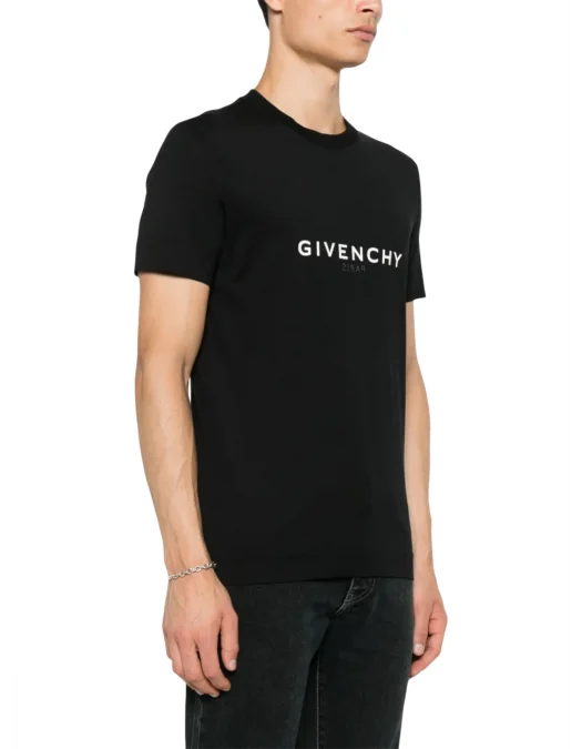Tricou Givenchy, Reverse Logo, Black - BM71653Y6B001