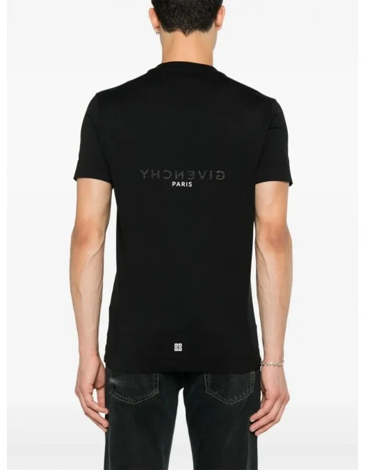 Tricou Givenchy, Reverse Logo, Black - BM71653Y6B001 Tricou Givenchy, Reverse Logo, Black - BM71653Y6B001