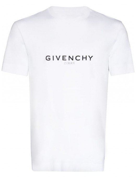 Tricou Givenchy, Reverse Logo, Alb - BM71653Y6B100