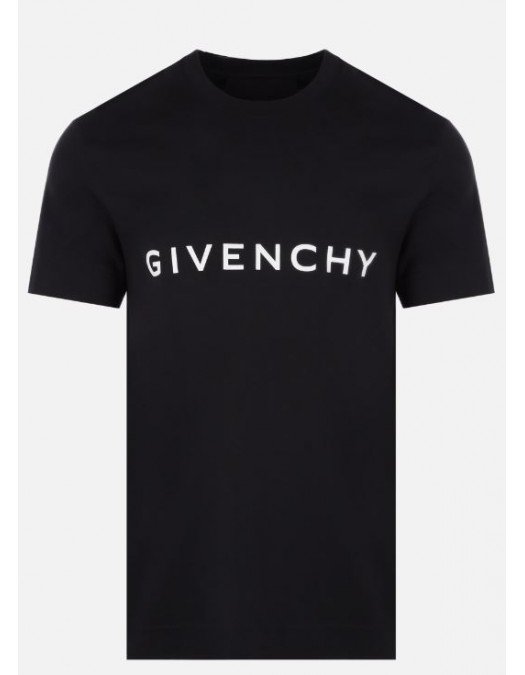 Tricou Givenchy, Insertie Labirinth Brand, Black - BM716G3YAC001