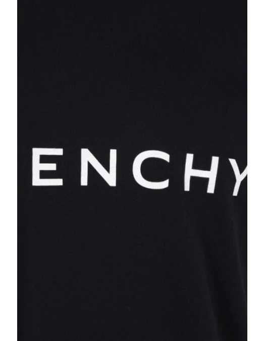 Tricou Givenchy, Insertie Labirinth Brand, Black - BM716G3YAC001 Tricou Givenchy, Insertie Labirinth Brand, Black - BM716G3YAC001