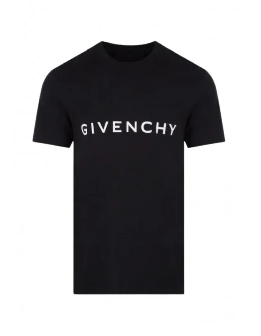 GIVENCHY Tシャツ Tricou Givenchy, Insertie Labirinth Brand, White - BM716G3YAC100