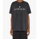 Tricou Givenchy, Logo Brand, Black Light Oversized - BM716N3Y7N020