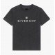 Tricou Givenchy, Logo Brand, Black Light Oversized - BM716N3Y7N020