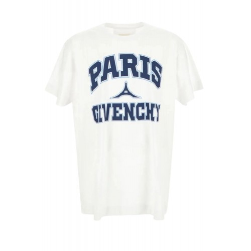 Tricou Givenchy, Logo Paris College, Alb Tricou Givenchy, Logo Paris College, Alb