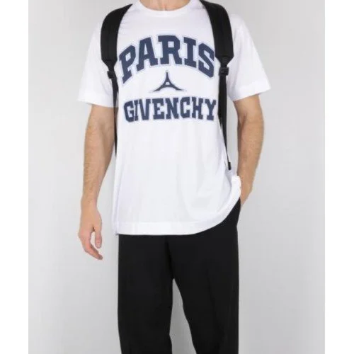 Tricou Givenchy, Logo Paris College, Alb