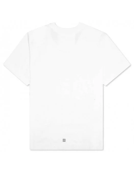 Tricou Givenchy, Front Logo Nineteen Fifty Two, Alb - BM716R3YA8100 Tricou Givenchy, Front Logo Nineteen Fifty Two, Alb - BM716R3YA8100