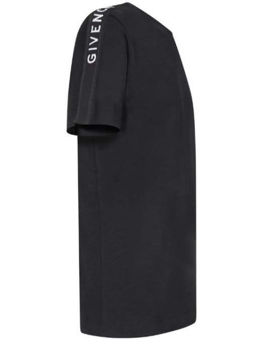 Tricou Givenchy, Logo Brand Tape, Negru - BM71DX3Y6B001