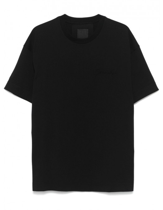 Tricou Givenchy, Logo Embossed, Black - BM71MG3YP1001