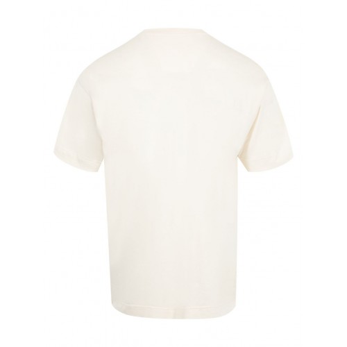 Tricou Givenchy, Black Logo Appliqué, White Tricou Givenchy, Black Logo Appliqué, White