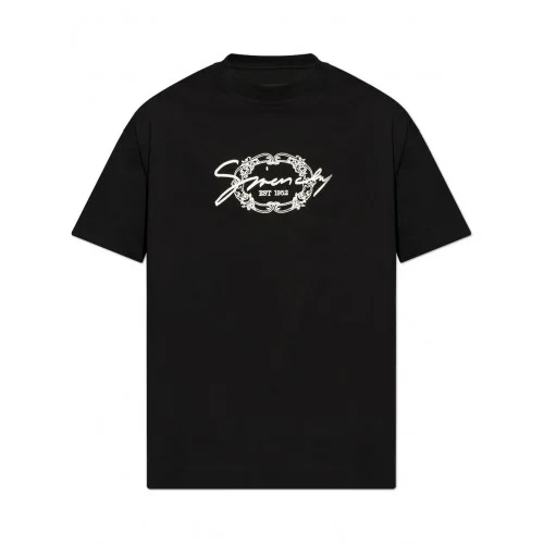 Tricou Givenchy, White Medallion Logo, Black