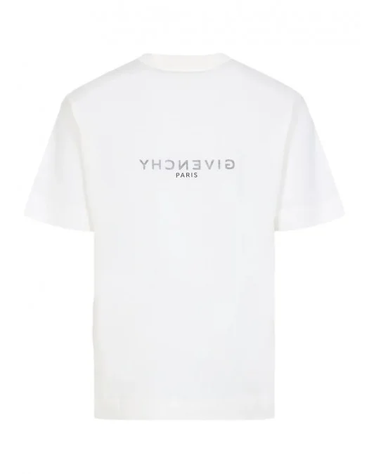 Tricou Givenchy, Logo Print, Classic, White - BM71MG3YQJ130 Tricou Givenchy, Logo Print, Classic, White - BM71MG3YQJ130