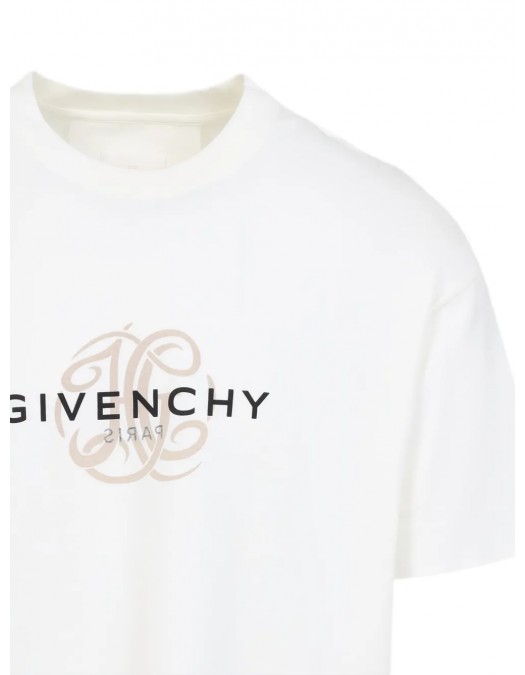 Tricou Givenchy, Logo Print, Classic, White - BM71MG3YQJ130
