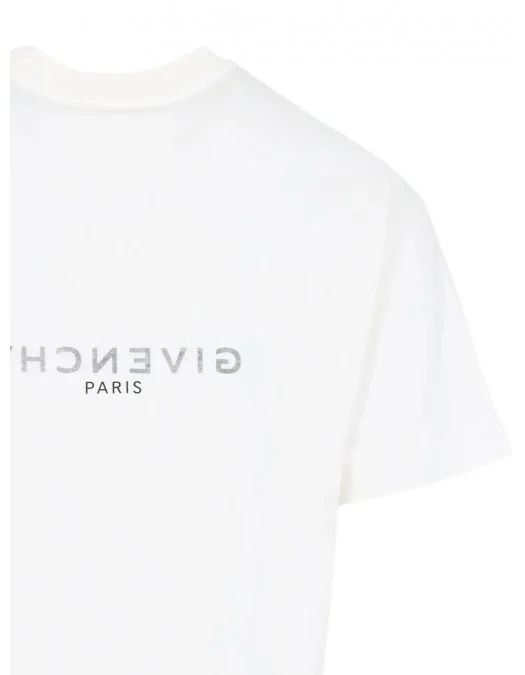 Tricou Givenchy, Logo Print, Classic, White - BM71MG3YQJ130 Tricou Givenchy, Logo Print, Classic, White - BM71MG3YQJ130