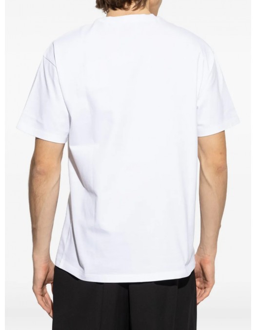 Tricou Givenchy, Small Logo Patch, Simple, White - BM71NK3YSJ100