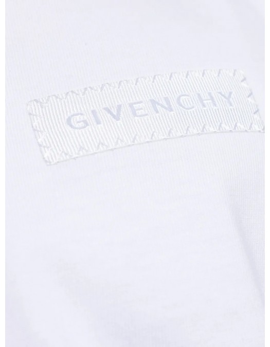 Tricou Givenchy, Small Logo Patch, Simple, White - BM71NK3YRP100 Tricou Givenchy, Small Logo Patch, Simple, White - BM71NK3YRP100