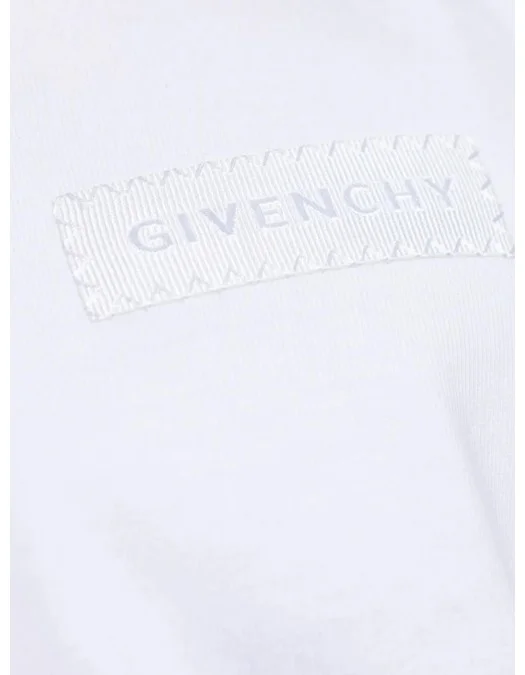 Tricou Givenchy, Small Logo Patch, Simple, White - BM71NK3YRP100 Tricou Givenchy, Small Logo Patch, Simple, White - BM71NK3YRP100