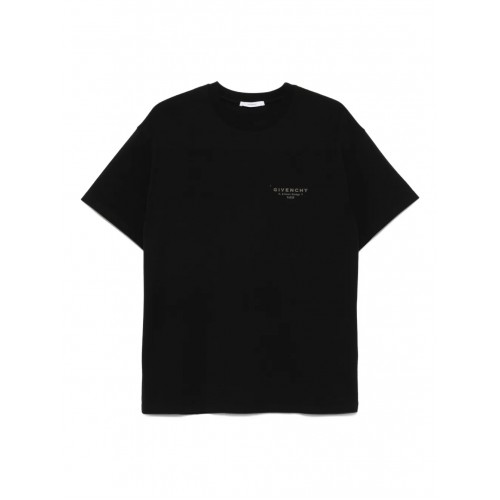Tricou Givenchy, Grey Small Logo, Classic, Black Tricou Givenchy, Grey Small Logo, Classic, Black