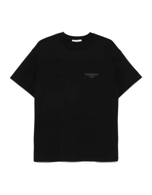Tricou Givenchy, Grey Small Logo, Classic, Black - BM71NK3YRV001 Tricou Givenchy, Grey Small Logo, Classic, Black - BM71NK3YRV001