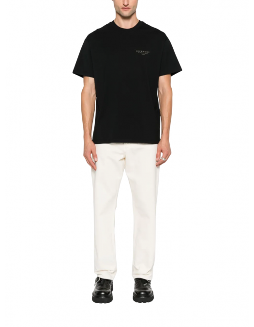 Tricou Givenchy, Grey Small Logo, Classic, Black - BM71NK3YRV001 Tricou Givenchy, Grey Small Logo, Classic, Black - BM71NK3YRV001
