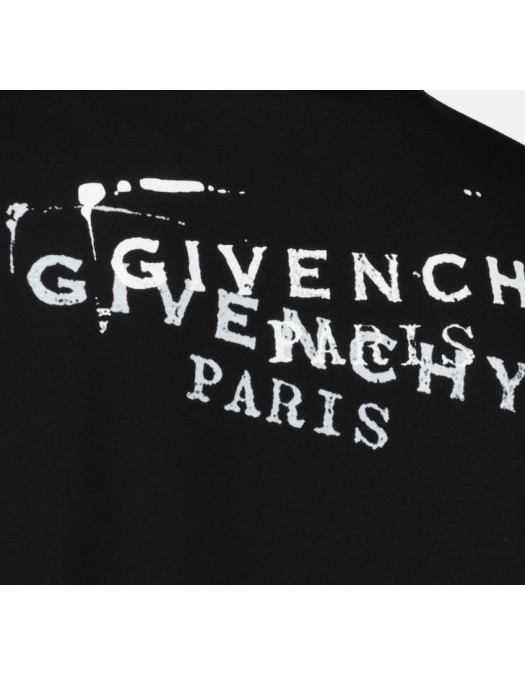 Tricou GIVENCHY, Stamp print on the back, Black - BM71NK3YSA001
