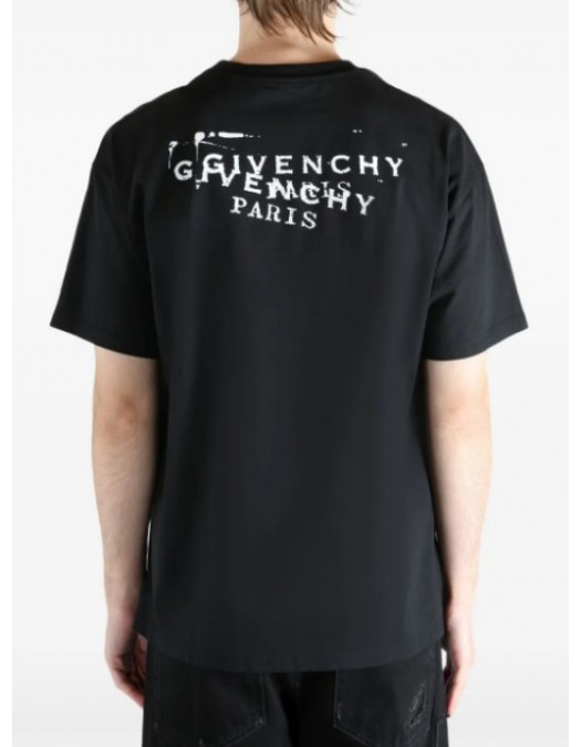 Tricou GIVENCHY, Stamp print on the back, Black - BM71NK3YSA001