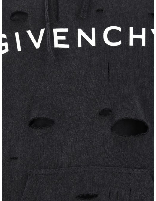 Hanorac Givenchy, Destroyed Effect, Black - BMJ0KF3Y9W011