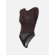 Top ELISABETTA FRANCHI,  jersey fabric with jewel shoulder detail, Maro - BO01361E2EV9