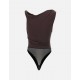 Top ELISABETTA FRANCHI,  jersey fabric with jewel shoulder detail, Maro - BO01361E2EV9