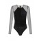 Body ELISABETTA FRANCHI,Bodysuit in Micro-mesh Tulle and Jersey BLACK