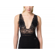 TOP ELISABETTA FRANCHI, Lace, Tulle Design, 3D Flowers,Black - BO03452E2110 TOP ELISABETTA FRANCHI, Lace, Tulle Design, 3D Flowers,Black - BO03452E2110