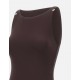 Top ELISABETTA FRANCHI, Bodysuit in crêpe jersey fabric with logo details, Maro - BO03462E2EV9